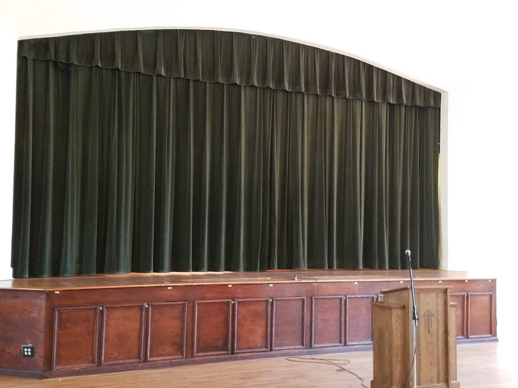 Commercial Project | Church Stage | Custom Curtains | Brown Design Inc.